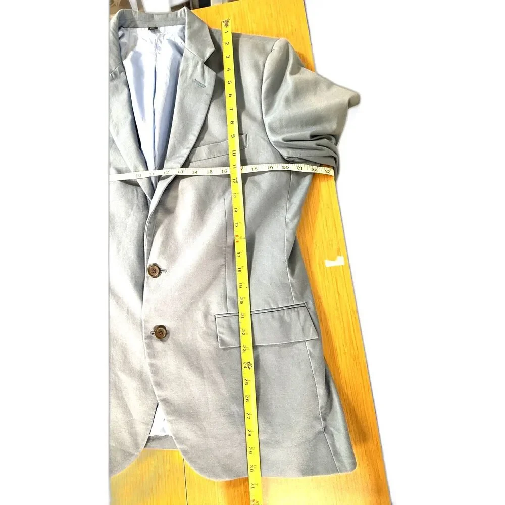 J. Crew Factory Thompson Blazer Sport Coat Blue Cotton Blend Men's 42R